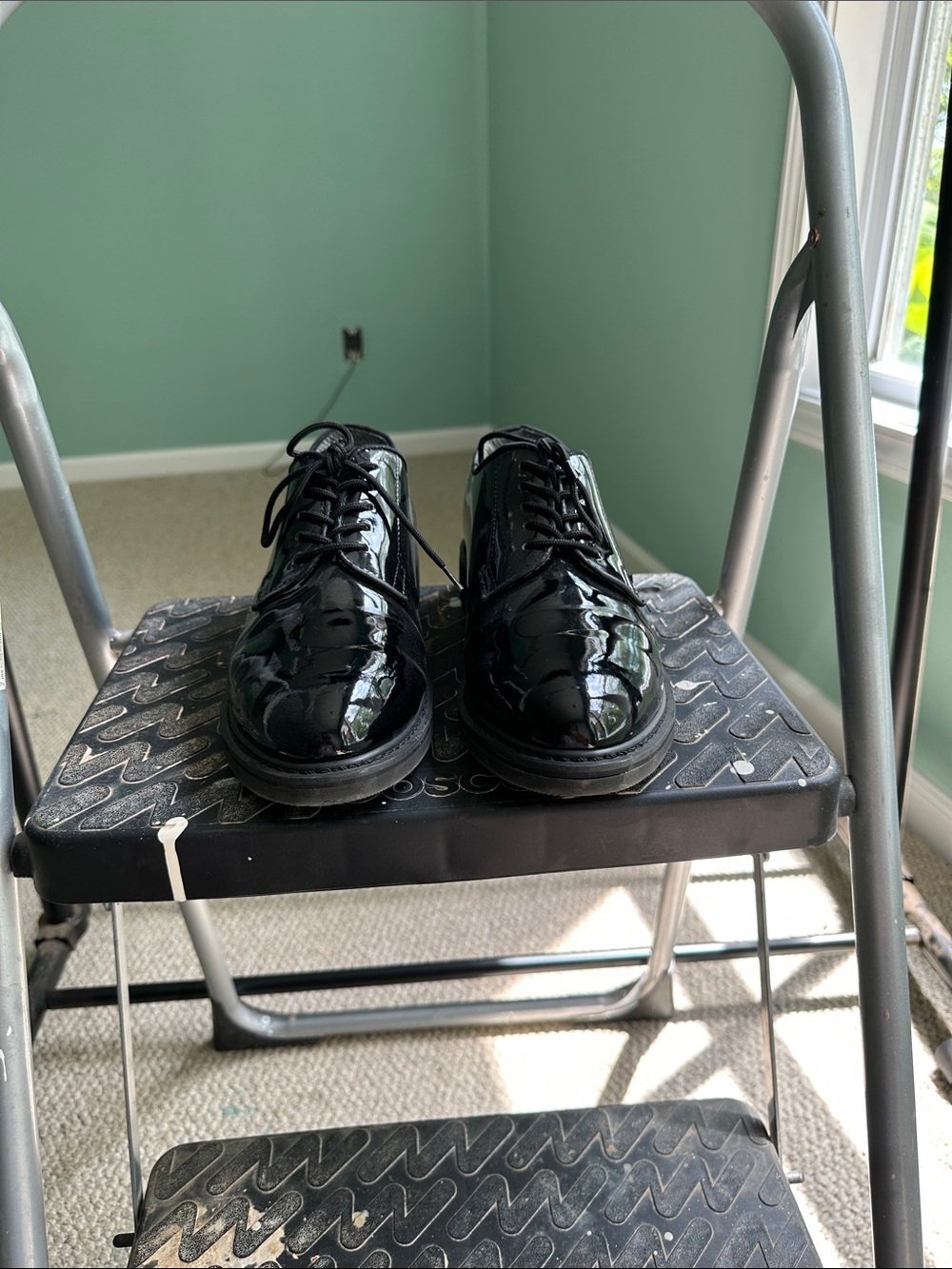 Rothco Black Patent Leather Lace-Up Oxfords
